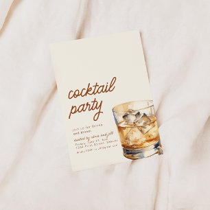 Einfache Cocktailparty-Einladung mit Getränk Einladung