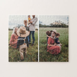 Einfache Collage mit 2 Fotos der Familie