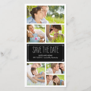 Einfache Collage Save the Date Foto Cards