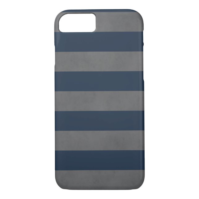 Einfache Coole Mantextur Grau blau Streifen Case-Mate iPhone Hülle (Rückseite)