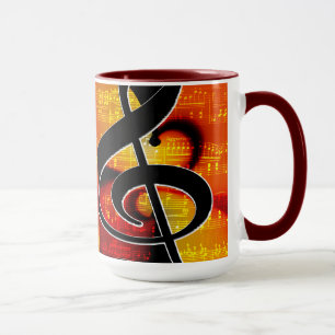 Einfache Coole Stylische Noten Tasse