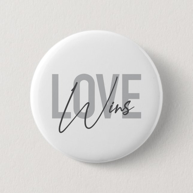 Einfache, coole, urbane, trendige, moderne Liebe g Button (Vorderseite)
