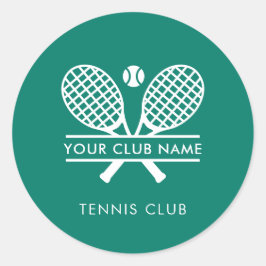 Einfache Country Club Name Tennisteam Farbe Runder Aufkleber
