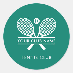Einfache Country Club Name Tennisteam Farbe Runder Aufkleber