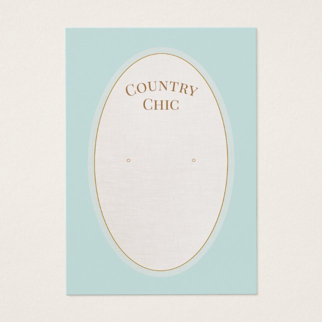 Einfache Country Earring-Display-Karte (Vorderseite)