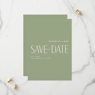 Einfache Coupé Modernes Monogramm Save the Date
