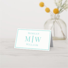 Einfache Couple Wedding 2 Anfangsname VS DIY Farbe Platzkarte