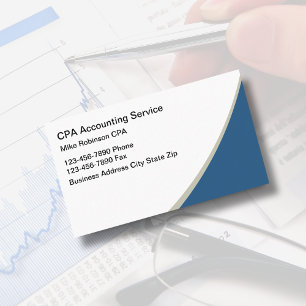 Einfache CPA-Steuerberater-Geschäftskarten Neu Visitenkarte