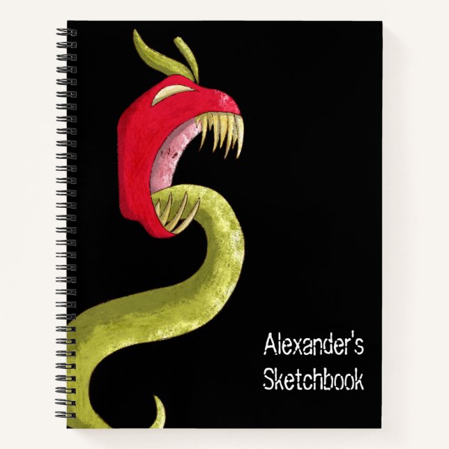 Einfache Creepy Monster Food Notizbuch (Vorderseite)