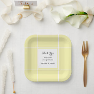 Einfache Creme und White Bridal Hochzeit Vielen Da Pappteller