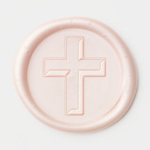 Einfache Cross-Wax-Siegel-Aufkleber