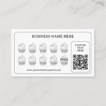Einfache Cupcake QR Code Bäckerei Geschenk Kaffee