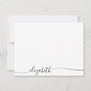 Einfache Curry Script-Personalisierter Name Mitteilungskarte