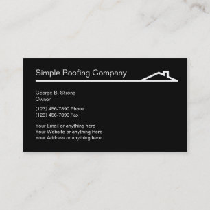 Einfache Dach-Visitenkarten Visitenkarte
