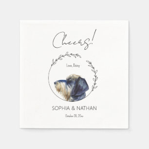 Einfache Dackel Dog Wedding Cocktail Napkins Serviette