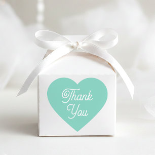 Einfache Danke Modernes Minz-Geschenk Süß Geformt Herz-Aufkleber