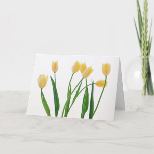 Einfache Dankekarte - Gelbe Tulpen Dankeskarte