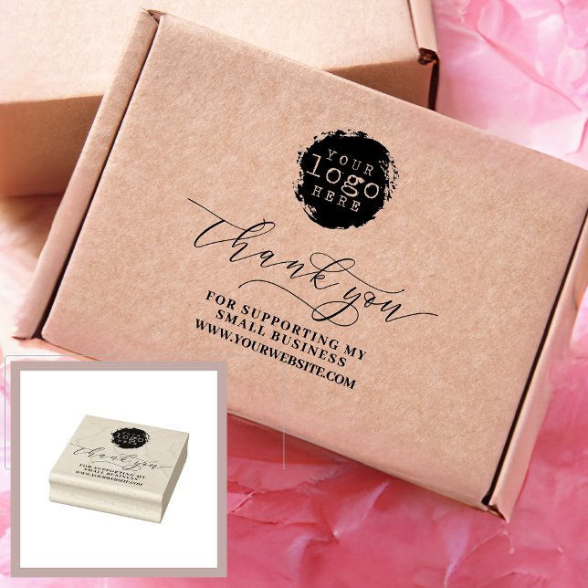 Einfache Dankeschön-Script-Branding-Logo Gummistempel (Von Creator hochgeladen)