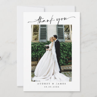 Einfache Dankesnachricht zur Hochzeit Dankeskarte