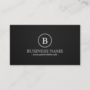 Einfache Dark Monogram Producer Business Card Visitenkarte