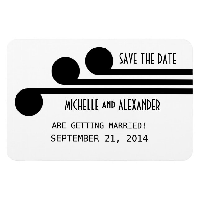 Einfache Deko Chic Speichern Sie das Date Magnet,  Magnet (Horizontal)