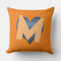 Einfache Denim Heart Funny Custom Monogram