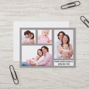 Einfache Design Fotografie Bilder Kontaktkarte Visitenkarte