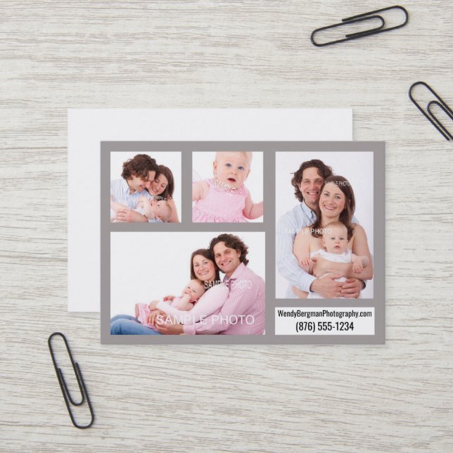 Einfache Design Fotografie Bilder Kontaktkarte Visitenkarte (Vorderseite/Rückseite Beispiel)