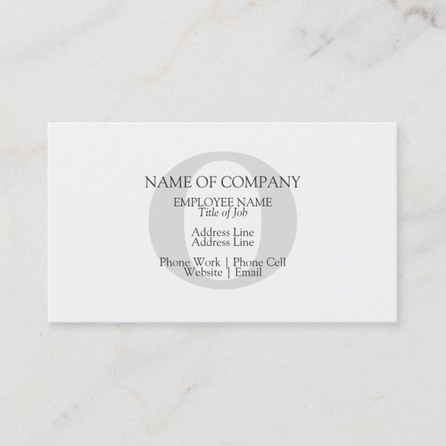 Einfache Designer Monogram Stilvoll Personalisiert Visitenkarte (Vorderseite)