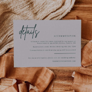 Einfache Details Hochzeitseinladung Beilagekarte Dankeskarte