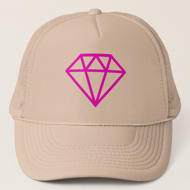 Einfache Diamant Truckerkappe (Vorderseite)