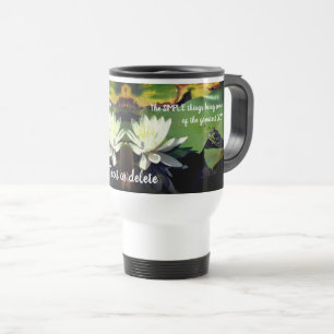 Einfache Dinge Frog inspirierendes Zitat Reisebecher
