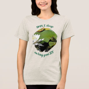 Einfache Dinge Frosch Inspirierendes Zitat Tri-Blend Shirt