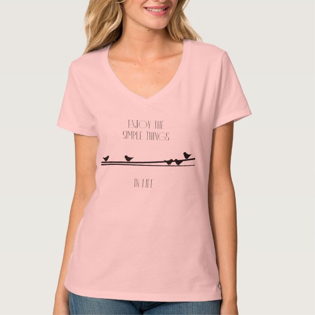 Einfache Dinge Vögel T-Shirt (Vorderseite)