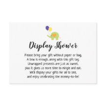 Einfache Display Babydusche mit Elephant