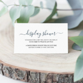 Einfache Display-Duschenschließkarte Begleitkarte