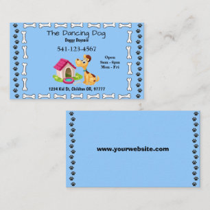 Einfache Doggy Daycare Business Cards Visitenkarte