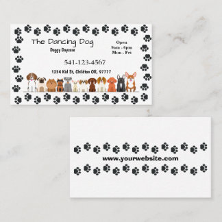 Einfache Doggy Daycare Business Cards Visitenkarte