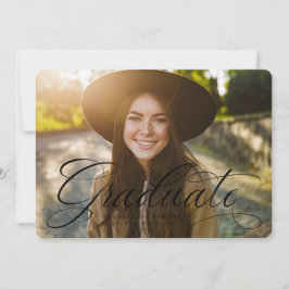 Einfache Doktorarbeit in Schwarzweiß-Abschluss Ankündigung