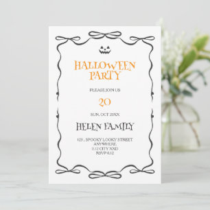 einfache Doodle-Halloween-Party-Einladung Einladung
