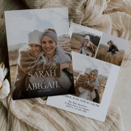 Einfache Doppel-Feier Foto Graduation Party Einladung