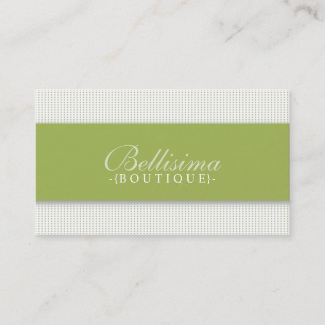 Einfache Dos Olive Green Business Card Visitenkarte (Vorderseite)