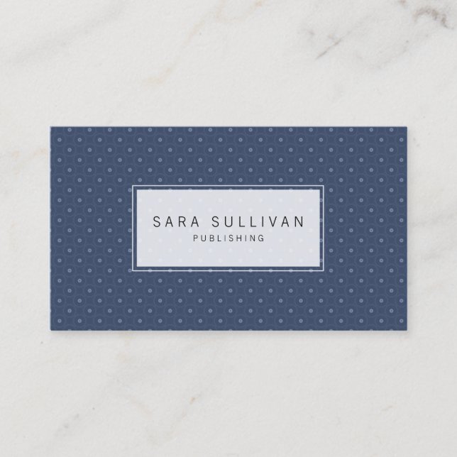 Einfache Dot Background Publisher Business Card Visitenkarte (Vorderseite)