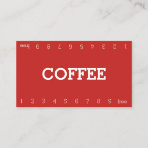 Einfache Double Number Loyalty Coffee Punch Card Treuekarte
