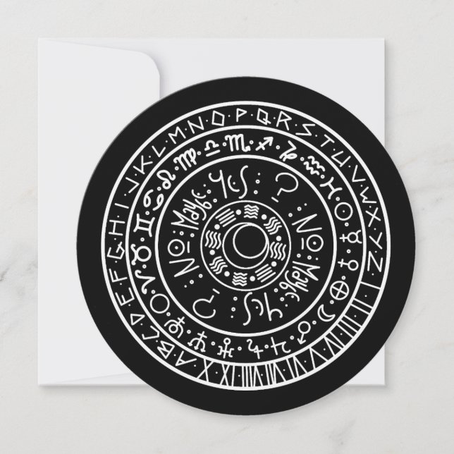 Einfache Dowsing 5,25" PendelCircle Card Einladung (Vorderseite)