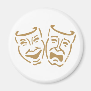 Einfache Drama-Masken Magnet