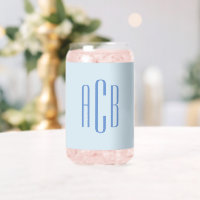 Einfache Drei-Buchstaben-blaue Monogramm