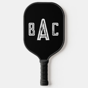 Einfache Drei-Buchstaben-moderne Monogramm Pickleball Schläger