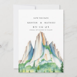 Einfache druckgebirge save the date