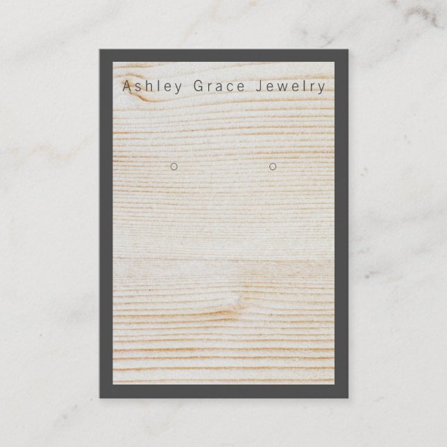 Einfache dunkelbraune Holzerdkarte Visitenkarte (Vorderseite)